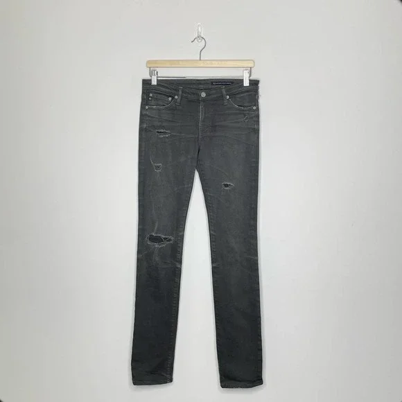 AG ADRIANO GOLDSCHMIED | Ripped Straight Leg Jeans | 28 - Picture 2 of 5